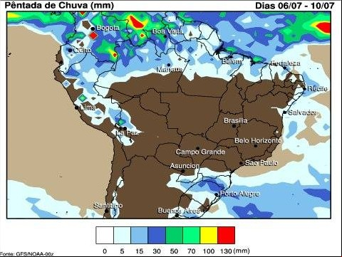 Alerta Agroclimático - 06 de julho de 2016