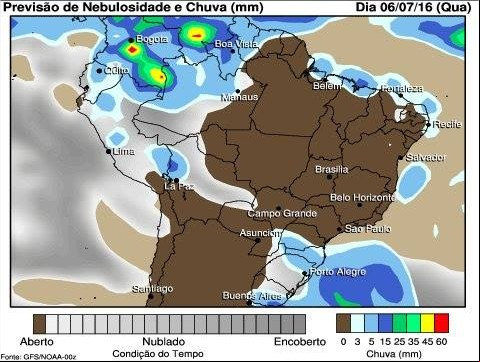 Alerta Agroclimático - 06 de julho de 2016